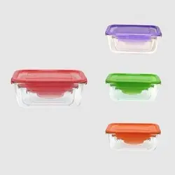ست ظروف غذا فریزری شیشه ای سه سایز یونیک کد 2809 مستطیلی - فروشگاه اینترنتی پرنس هوم