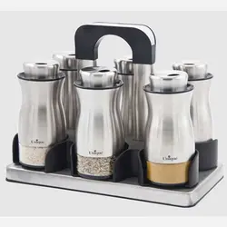 ست ادویه 7 پارچه پایه استیل یونیک کد 2047 استیل ضد زنگ - فروشگاه اینترنتی پرنس هوم