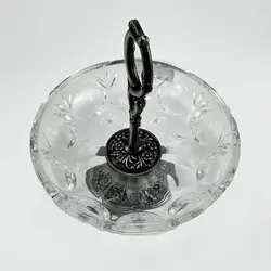 شکلات خوری بلور پایه پیوتر کد 1254 - فروشگاه اینترنتی پرنس هوم