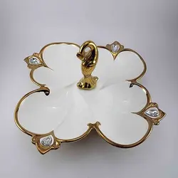 یونیک سرامیک طلایی طاووسی اردور خوری متوسط کد 1018 - فروشگاه اینترنتی پرنس هوم