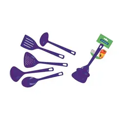 ست 5 پارچه کفگیر و ملاقه تفلون رنگی ترامونتینا