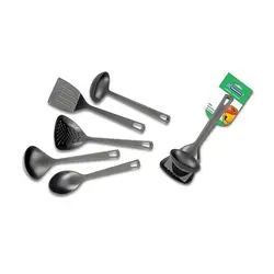 ست 5 پارچه کفگیر و ملاقه تفلون رنگی ترامونتینا