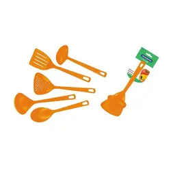 ست 5 پارچه کفگیر و ملاقه تفلون رنگی ترامونتینا
