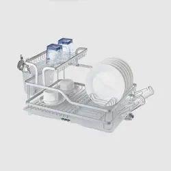جاظرفی دو طبقه آلومینیوم صادراتی نقره ای یونیک کد 2650 - فروشگاه اینترنتی پرنس هوم غرضه کننده برترین برند ها- برند یونیک