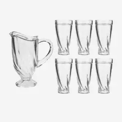 پارچ و لیوان کریستال تولیپ - فروشگاه اینترنتی پرنس هوم