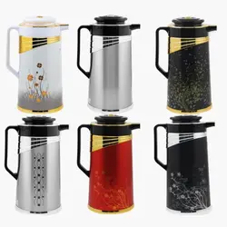 فلاسک 1.6 لیتر یونیک کد 1775 - فروشگاه اینترنتی پرنس هوم فلاسک استیل گلدار طلایی نقره ای