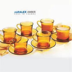 فنجان و نعلبکی عسلی دورالکس DURALEX AMBER - فروشگاه اینترنتی پرنس هوم