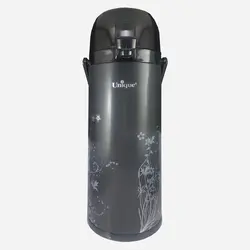 فلاسک 2.5 لیتر پمپی خارجی یونیک کد 9100 - فروشگاه اینترنتی پرنس هوم فلاسک استیل پمپی