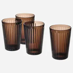 لیوان شفاف دودی ایکیا IKEA-VARDAGEN (4 عددی) - فروشگاه اینترنتی پرنس هوم