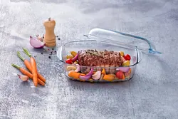 قابلمه مرغ خوری مستطیلی 4/5 لیتری پیرکس کد 465 - فروشگاه اینترنتی پرنس هوم