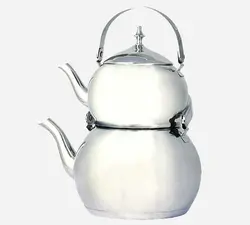 کتری و قوری استیل دسته نقره ای 2.5 لیتر لوله دار یونیک 7266 - فروشگاه اینترنتی پرنس هوم
