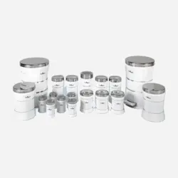 سرویس اشپزخانه 18 کمر باریک خطی سفید استیل یونیک کد 4692 - فروشگاه اینترنتی پرنس هوم