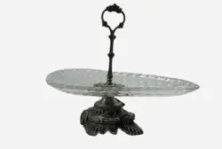 شیرینی خوری سه گوشه بلور پایه پیوتر یونیک کد 1236 - فروشگاه اینترنتی پرنس هوم