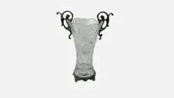 گلدان کوچک بلور پایه پیوتر یونیک کد 1226 - فروشگاه اینترنتی پرنس هوم