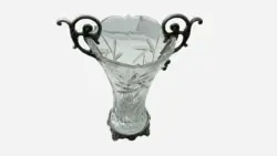 گلدان کوچک بلور پایه پیوتر یونیک کد 1226 - فروشگاه اینترنتی پرنس هوم