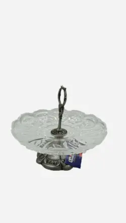 شیرینی خوری بلور پایه پیوتر یونیک کد 1250 - فروشگاه اینترنتی پرنس هوم