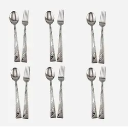 ست قاشق چنگال یونیک 12 پارچه کد 5731-s - فروشگاه اینترنتی پرنس هوم