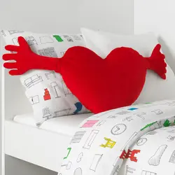 کوسن قلبی قرمز ایکیا IKEA-FAMNIG HJARTA - فروشگاه اینترنتی پرنس هوم