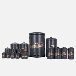 سرویس آشپزخانه 17 پارچه نیوهوم مدل لاینر کد NH13-1305-GR - فروشگاه اینترنتی پرنس هوم