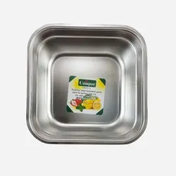 لگن 6 پارچه مربعی استیل یونیک مدل آلمان
