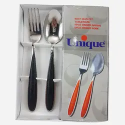 قاشق و چنگال بارسلونا چرمی 12 پارچه یونیک کد 6345 - فروشگاه اینترنتی پرنس هوم