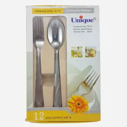 ست قاشق چنگال یونیک 12 پارچه کد 5986-m - فروشگاه اینترنتی پرنس هوم
