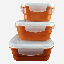 ظروف غذا فریزری 3 سایز سرامیکی مربع رنگی یونیک کد 2850 - فروشگاه اینترنتی پرنس هوم