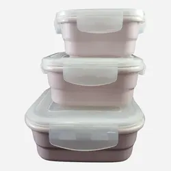 ظروف غذا فریزری 3 سایز سرامیکی مربع رنگی یونیک کد 2850 - فروشگاه اینترنتی پرنس هوم
