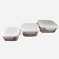 ظروف غذا فریزری 3 سایز سرامیکی مربع رنگی یونیک کد 2850 - فروشگاه اینترنتی پرنس هوم
