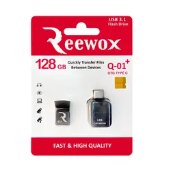 فلش OTG تایپ سی 128 گیگ Reewox مدل Q-01+ USB3.1