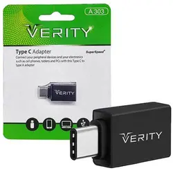 تبدیل OTG فلزی USB به Type-c مدل Verity A303