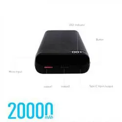 پاوربانک Verity مدل V-PP-122-20PD با ظرفیت 20000 میلی آمپر