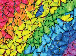 پازل ۱۰۰۰ تکه رنگین‌کمان پروانه‌ای - اسمارت کات