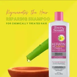 شامپو کراتینه ترمیم کننده آلوئه ورا اوری استرند Every Strand Keratin حجم 399 میلی لیتر