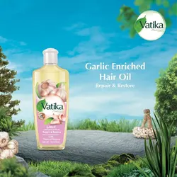روغن مو سیر واتیکا Vatika Naturals Enriched Hair Garlic Oilحجم 200 میلی لیتر