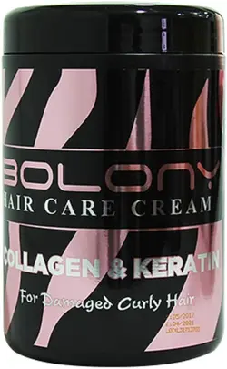 ماسک مو بولونی Bolony حاوی Collagen & Kwratin وزن 1000 میلی لیتر