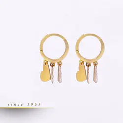 گوشواره حلقه ای کوچک قلب