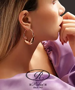 گوشواره آکوا حلقه ای توییستد