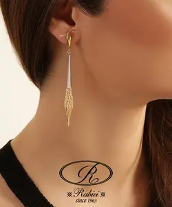 گوشواره دو رنگ آکوا توری