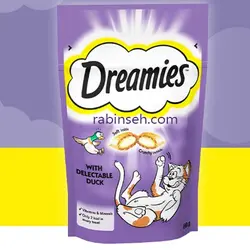 تشویقی گربه دریمیز طعم اردک 60 گرم