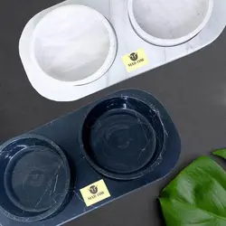 ظرف سگ و گربه لاکچری به همراه سینی مدکو
