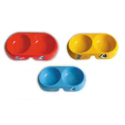 ظرف آب و غذا سگ و گربه دو قلو 0.7 لیتری