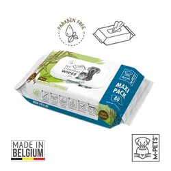 دستمال مرطوب پاکتی معطر سگ و گربه ام پتز بلژیک 80 برگی