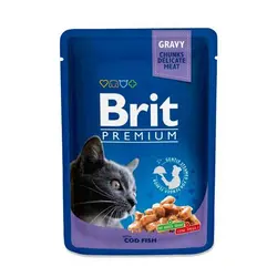 پوچ گربه بریت طعم ماهی 100 گرمی