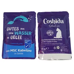 پوچ گربه کوشیدا طعم ماهی کاد در ژله 85 گرم