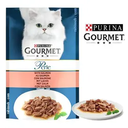 پوچ گربه گورمت طعم ماهی سالمون 85 گرم