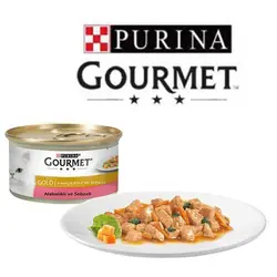 کنسرو گربه بالغ گورمت گروی و چانکی طعم ماهی و سبزیجات 85 گرم