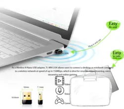 کارت شبکه USB بی‌ سیم تی پی لینک مدل TL-WN725N - فروشگاه اینترنتی رادون کالا