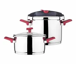 زودپز دوقلو کاندید مدل هلیوس با بخار پز و درب پیرکس