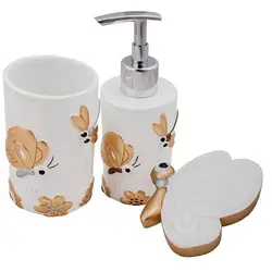 ست سرویس بهداشتی 3 پارچه مدل butterfly - 09